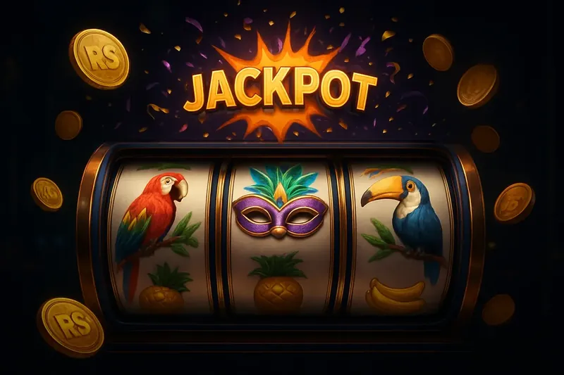 Caça-Níqueis Tropical Luxuoso Caça-níqueis brasileiro com rolos coloridos, símbolos tropicais e jackpot explosivo